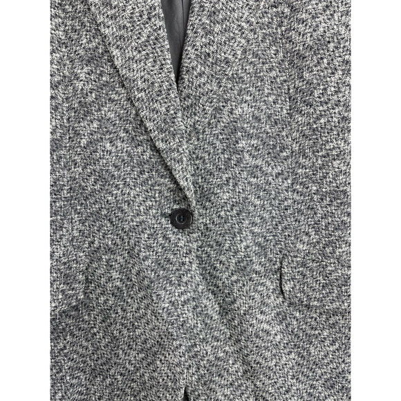 Zanella Womens Blazer Jacket Gray Buttons Flap Pockets Button Collar Italy 10 - Picture 3 of 9